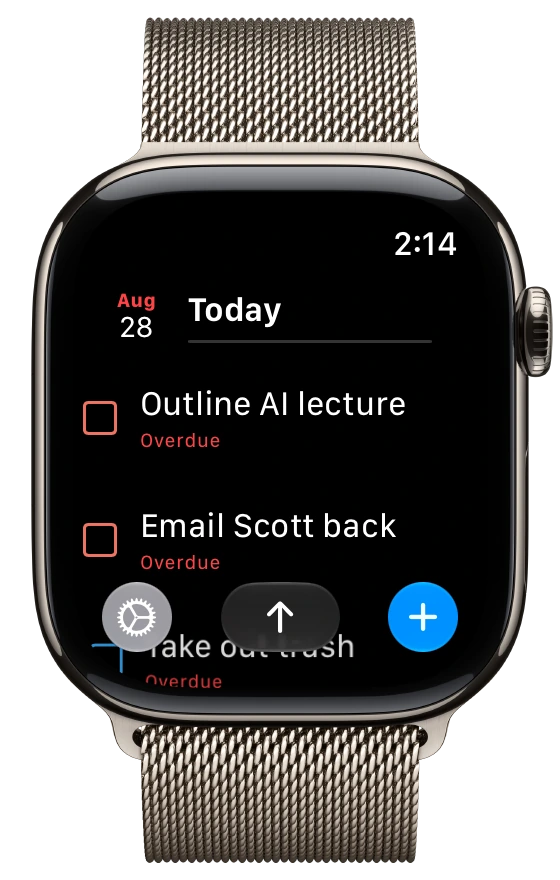 Timelane deadlines on Apple Watch